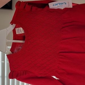 Size 24months Red Sweater Dress Carter's
